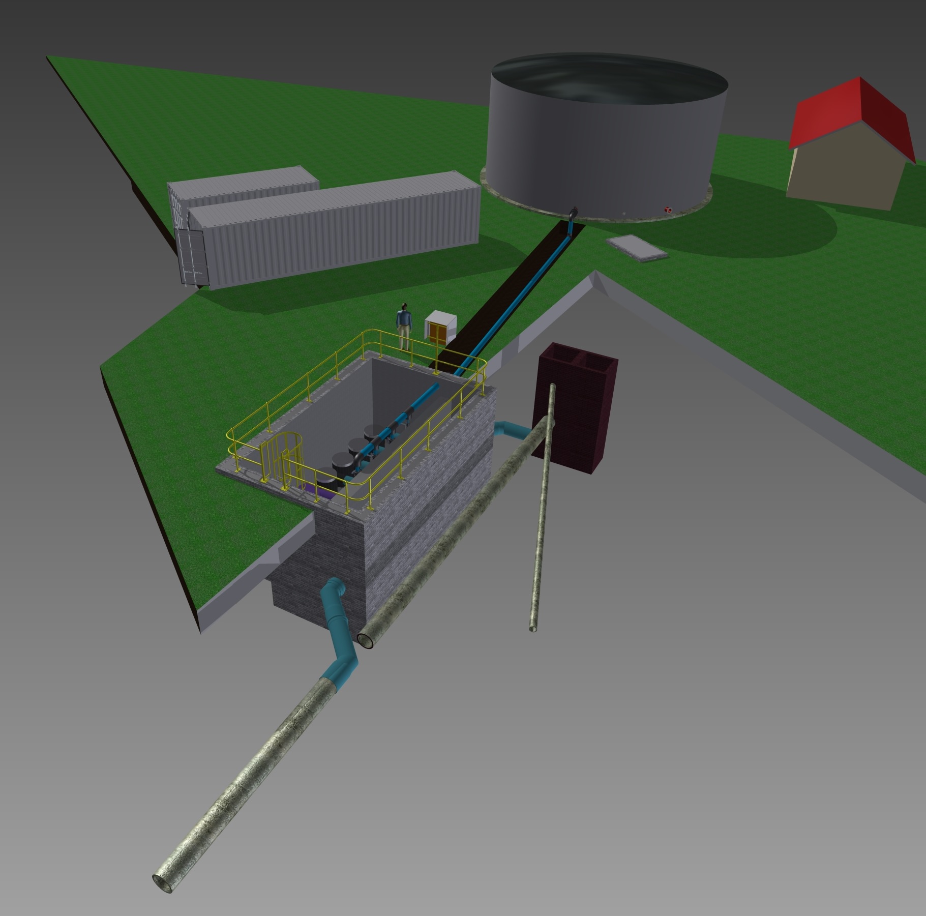 Industrial rainwater harvesting system design for client in Durban South Africa 