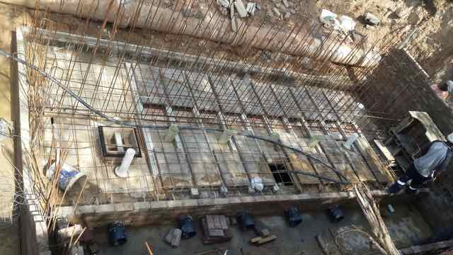 rainwater sump construction