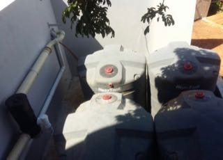 Rainwater tanks integrated into design