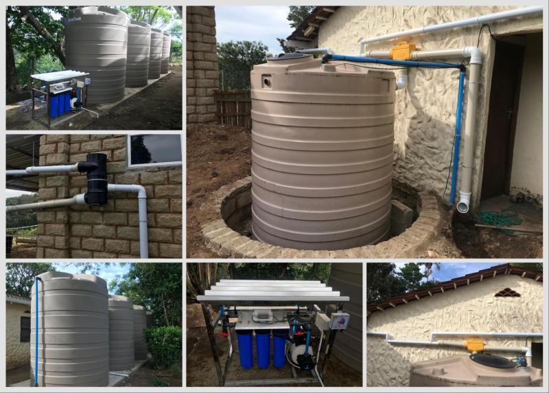 Installed rainwater to potable off grid system in KwaZulu Natal