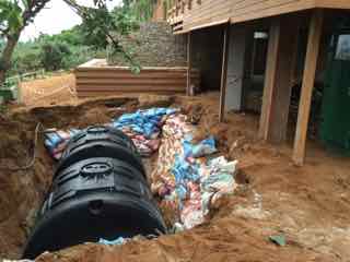 Undergound rainwater tanks installation