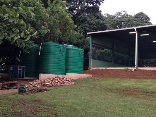 Rianwater harvesting system in Hillcrest Durban at indoor tennis court